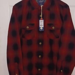 Grayers Red and Black Plaid Men's Shirt Jacket